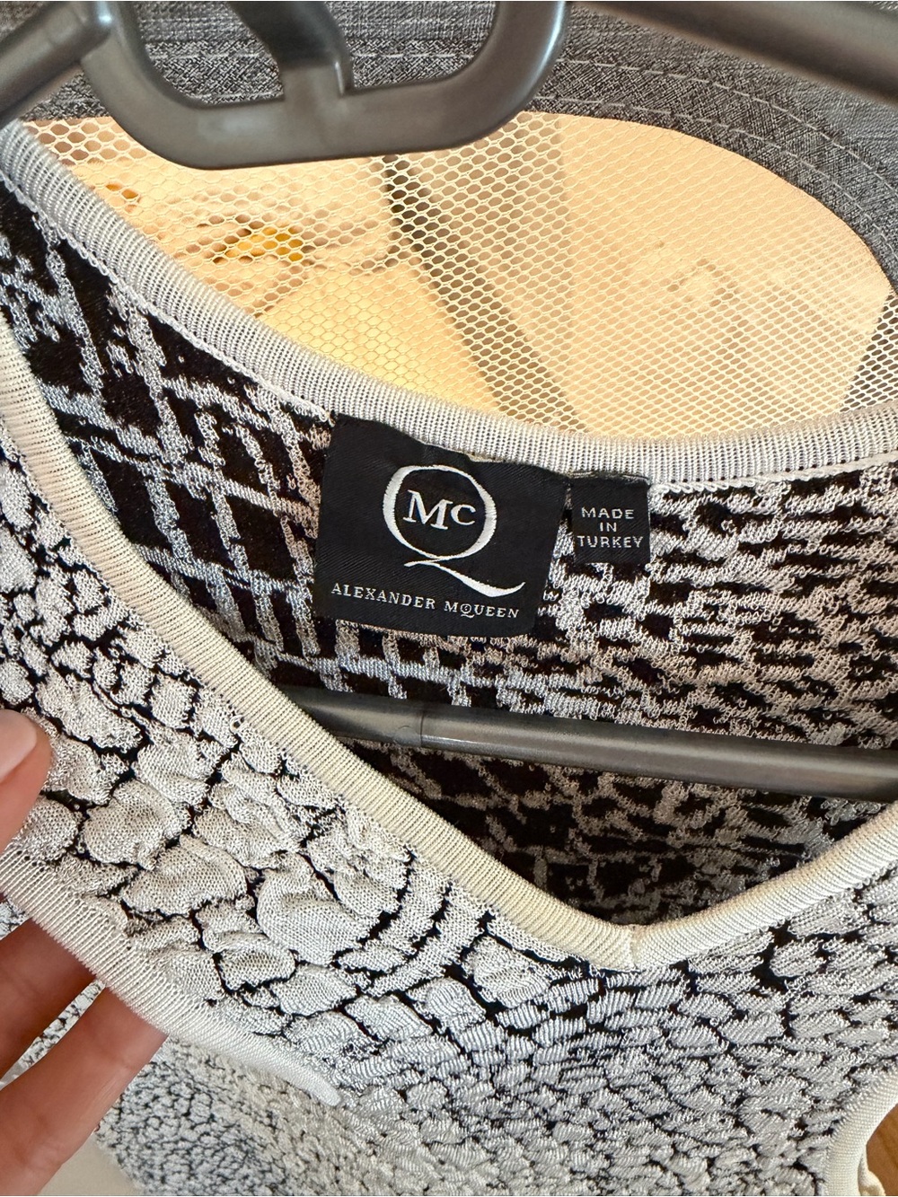 Alexander McQueen Women Dress — Black & White Textured Pattern